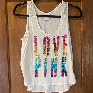 VS PINK rainbow sequin tank 🌈